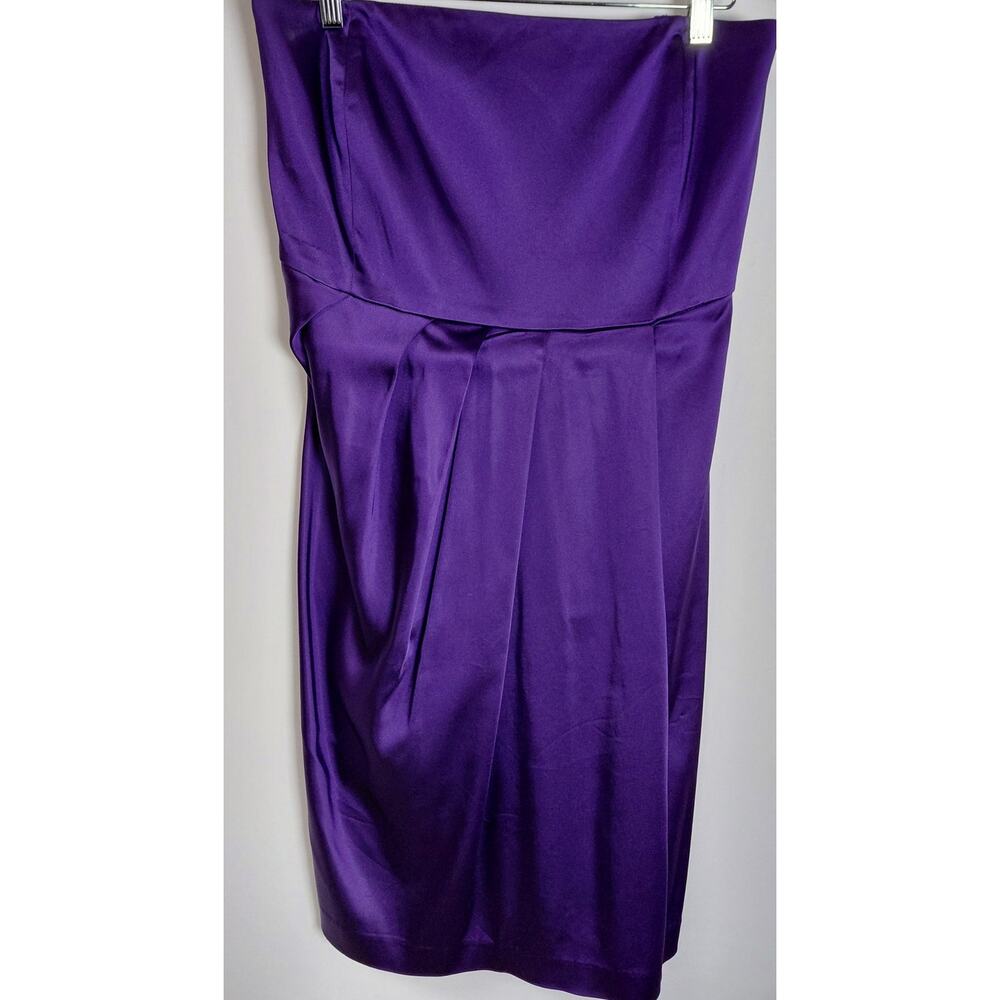 Calvin Klein CD8J1G28 Purple Strapless Dress Sleeveless Knee Length Size P